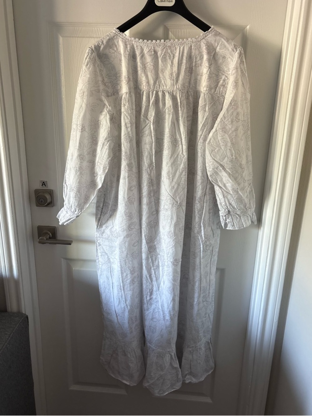 Eileen West White Floral Lace-Trim Nightgown Size XL - Picture 2 of 6